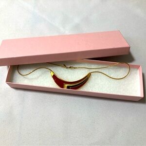 Monet half moon bar necklace